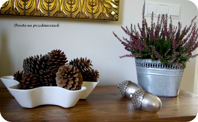 jesień wnętrze aranżacje autumn at home żołędzie