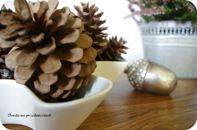 jesień wnętrze aranżacje autumn at home żołędzie