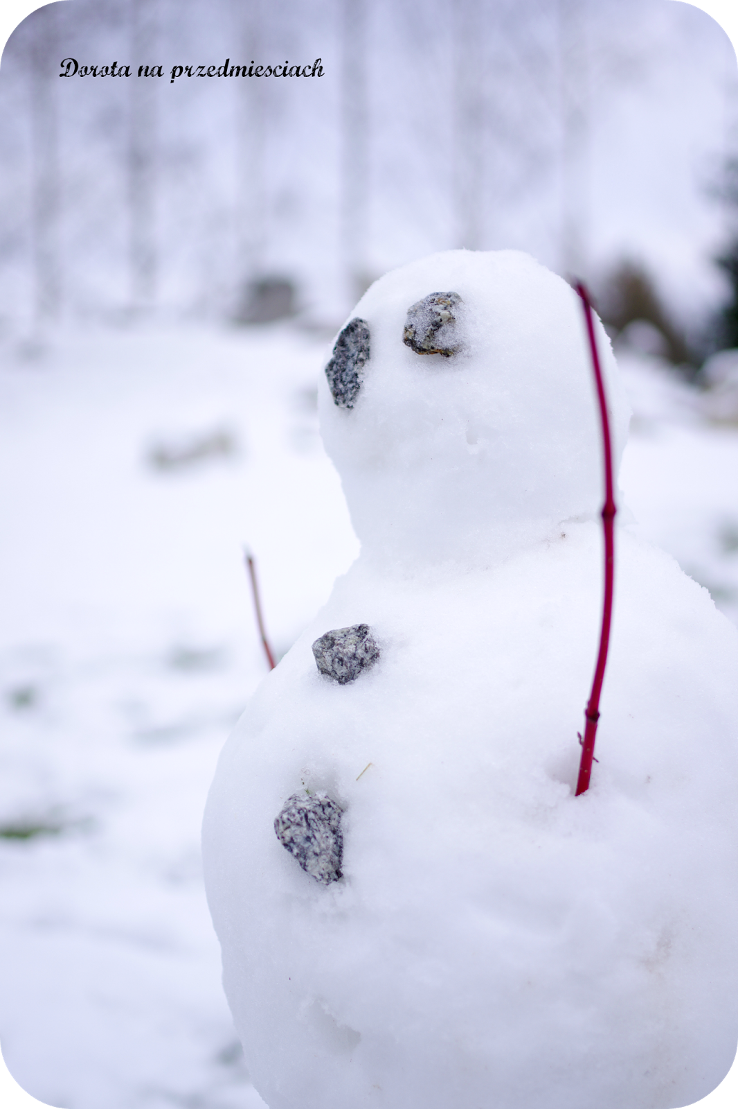 january mantel styczeń dekoracje Bałwan poduszka DIY
