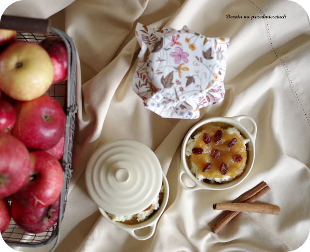 Ryz z jabłkami, jabłka prażone, szybki obiad, jesienne smaki