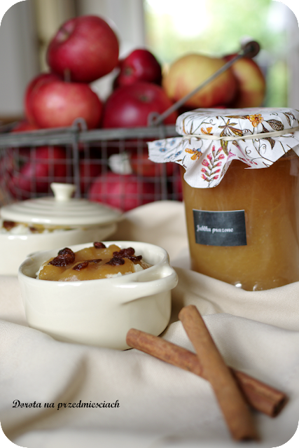 Ryz z jabłkami, jabłka prażone, szybki obiad, jesienne smaki