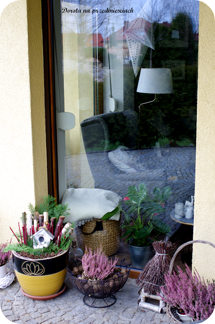 taras na święta, aranżacja tarasu, ogród zimą