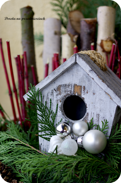 taras na święta, aranżacja tarasu, ogród zimą