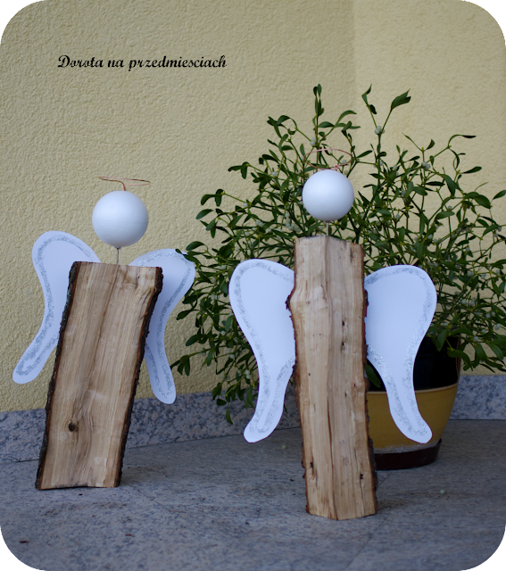Anioły zrób sam, diy angels, drewniane anioły