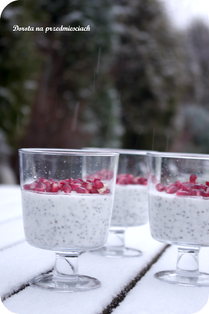 kokosowy pudding chia, zdrowy deser