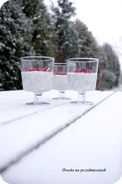 kokosowy pudding chia, zdrowy deser