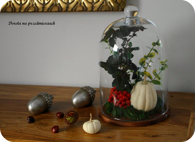 jesień autumn chloche klosz dekoracja salon homedecor