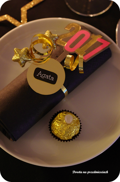 dekoracja stołu, DIY, table setting Nowy rok, Sylwestrowa domówka