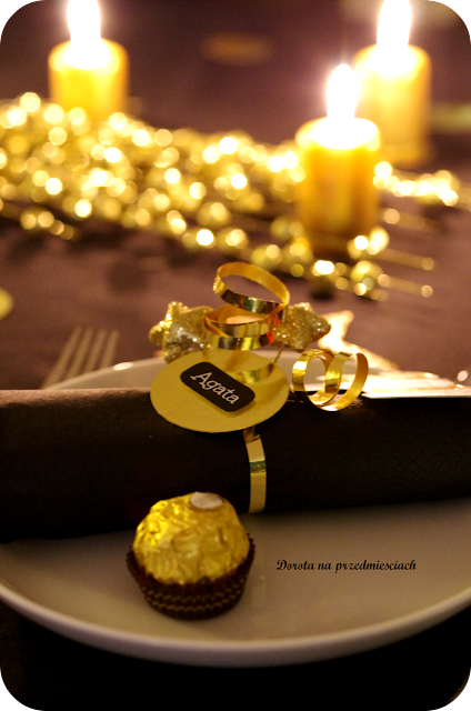 dekoracja stołu, DIY, table setting Nowy rok, Sylwestrowa domówka