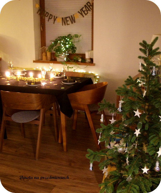 dekoracja stołu, DIY, table setting Nowy rok, Sylwestrowa domówka